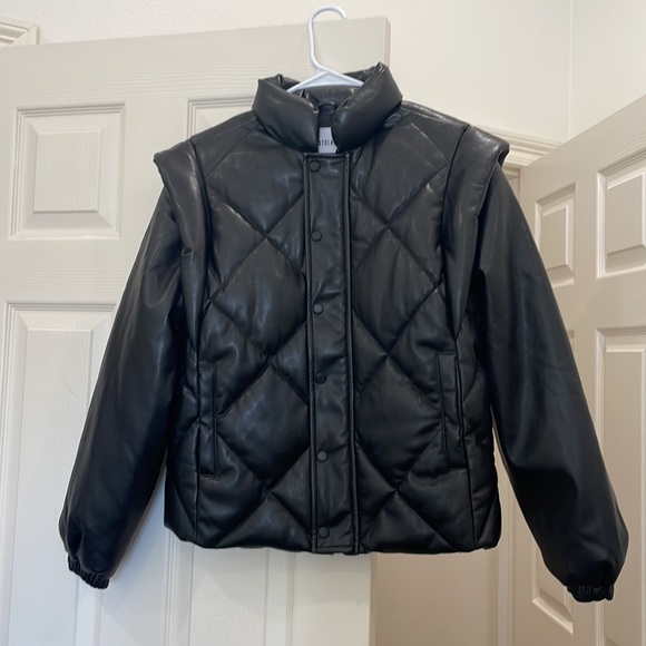 CALLISTA LONG SLEEVE PUFFER JACKET & VEST - NOIR - Picture 4 of 5